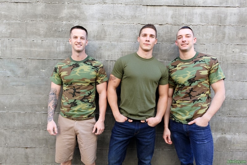 ActiveDuty gay porn hot threesome army boys military sex pics Johnny B Quentin Gainz Spencer Laval 002 gallery video photo - Hot threesome Johnny B’s hot bubble butt ass fucked by Quentin Gainz and Spencer Laval’s huge cocks