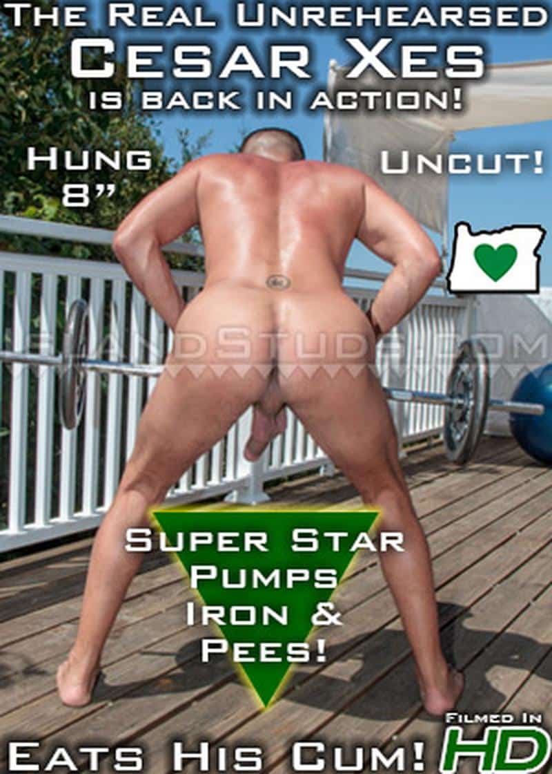 Sexy muscle dude Island Studs Cesar Xes huge 8 inch cock spraying jizz all over himself 22 gay porn image - Sexy muscle dude Island Studs Cesar Xes’s huge 8 inch cock spraying jizz all over himself