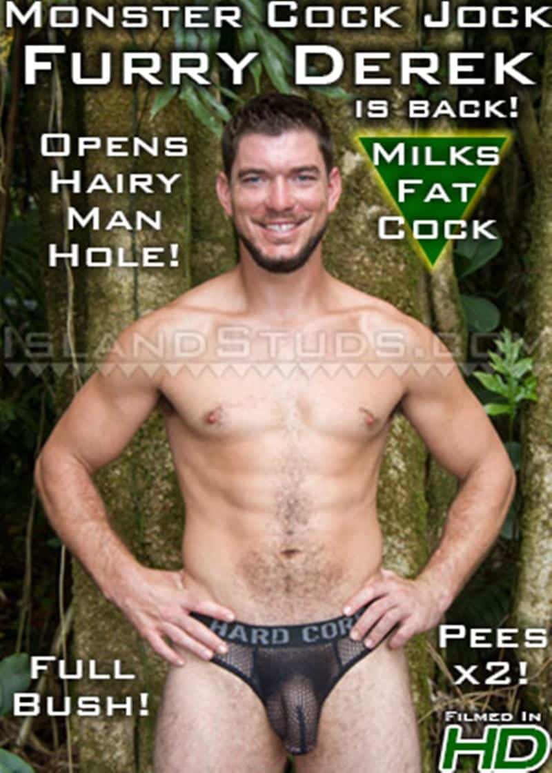 Hot young All American Derek poses in c thru undies taking a piss then jerking dick Island Studs 22 gay porn image - Hot young All American Derek poses in his c-thru undies taking a piss then jerking his dick at Island Studs