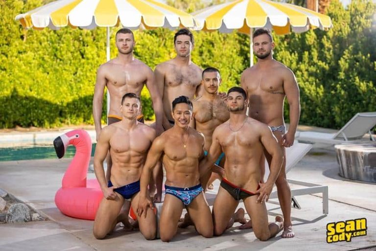 Holiday gay sex orgy 7 hotties bare all fucking bubble butts Sean Cody 0 gay porn image 768x513 - Horny gay sexy orgy with 7 Sean Cody muscle hotties bareback ass fucking fuck fest