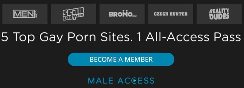 5 hot Gay Porn Sites in 1 all access network membership vert 2 - Black security guard Trent King’s massive thick ebony dick raw fucking Felix Fox’s hot hole at Men