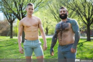 Masqulin sexy hottie Luke West bottoms hairy muscle bear Markus Kage massive dick 0 gay porn image 300x200 - Falcon Studios sexy young stud Evan Knoxx bottoms for husband Shane Cook’s massive thick dick