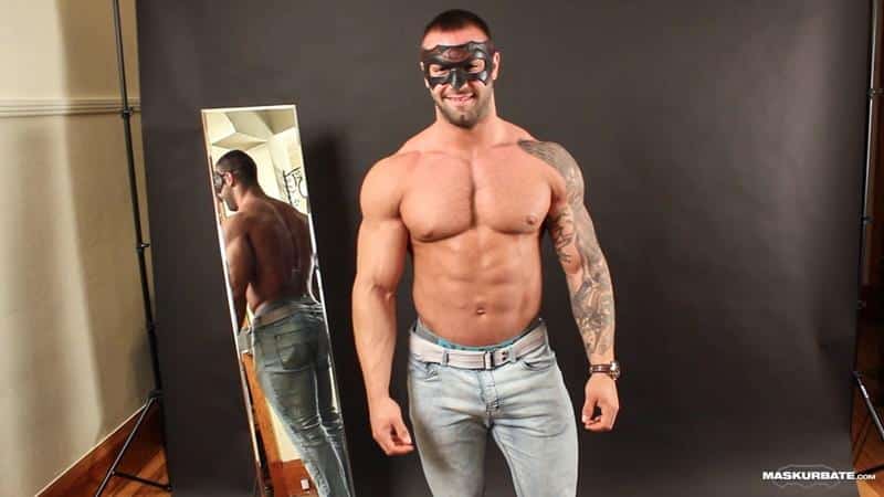 Maskurbate muscle hunk Calvin strokes massive thick dick orgasms a huge cum load 3 gay porn image - Maskurbate muscle hunk Calvin strokes massive thick dick orgasms with a huge cum load